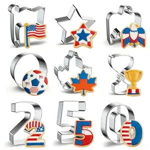 JOINBO 9-piece patriotic cookie cutter set