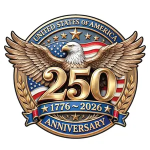 3pcs 250 Anniversary USA Decal Stickers with patriotic designs