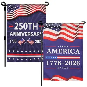 Nisuez 250th Anniversary American Garden Flag Set Double Sided Waterproof