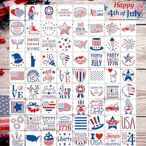 SAUYANOR 70 mini stencils with American flags and stars