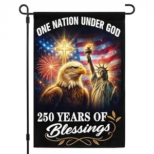 OOFUCF 250th anniversary double-sided garden flag with One Nation Under God and 250 Years of Blessings text