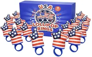 Westmon Works America 250 star shaped ring lollipops for kids