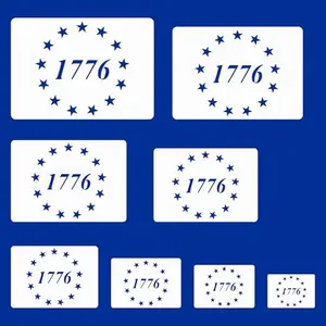 Yushanju 8-size 1776 stencil kit laid out flat