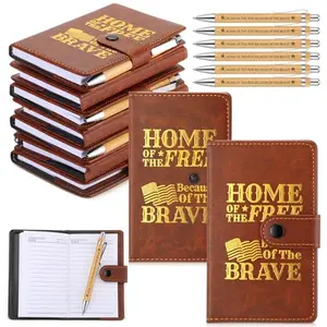 AmazingSpark patriotic journals and bamboo pens set