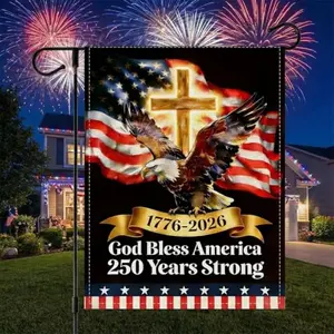 250 Years Anniversary Garden Flag 12x18 with Eagle by Nifyto