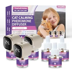 ZHANGK cat calming diffuser with timer and memory function, 3-pack