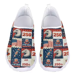 Jeiento eagle American flag slip-on low top sneakers