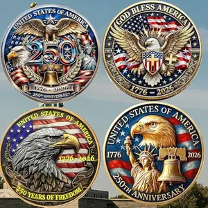 Generic 4-pack patriotic coin set with eagle design