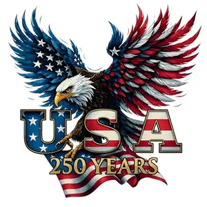 ZUNGHAND 250th anniversary patriotic vinyl bumper sticker on truck tailgate