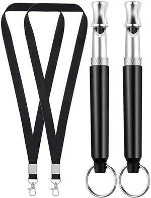 wislom dog whistle 2 pack in black