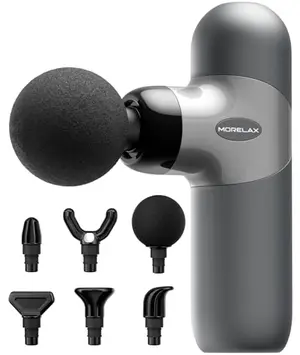 Morelax mini massage gun with 6 heads